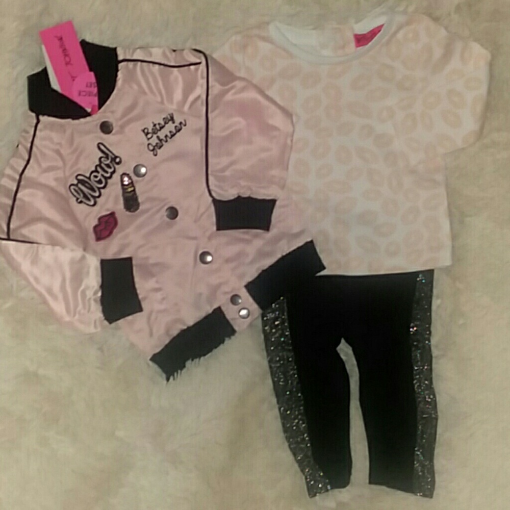 NWT Betsey Johnson 3 Piece Outfit 6/9 Months Cute